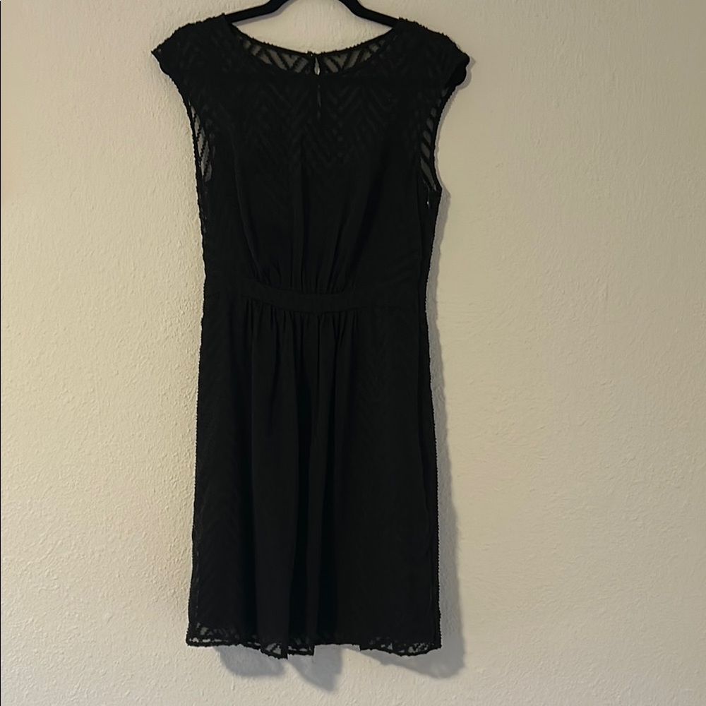 J. Crew Black Ruched Sheath Midi Dress